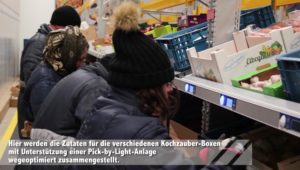 Pick-by-Light Anlage von KBS im Kühlwarenlager