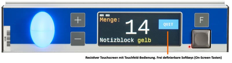 kbs zonendisplay für pick-by-light systeme