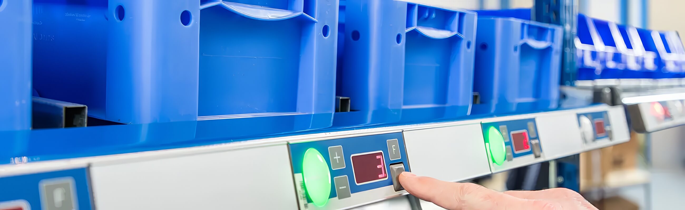 Picking system with pick to light shelf displays for faster picking without paper lists