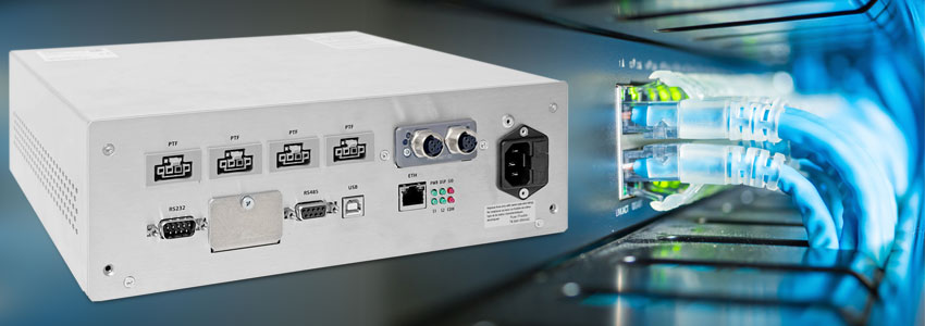 Pick to light Controller PTF SUB3 mit moderner Profinet-Schnittstelle für einen nahtlosen SPS-Datenaustausch.